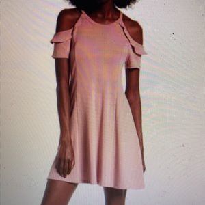 Ruffle Cold Shoulder Dress